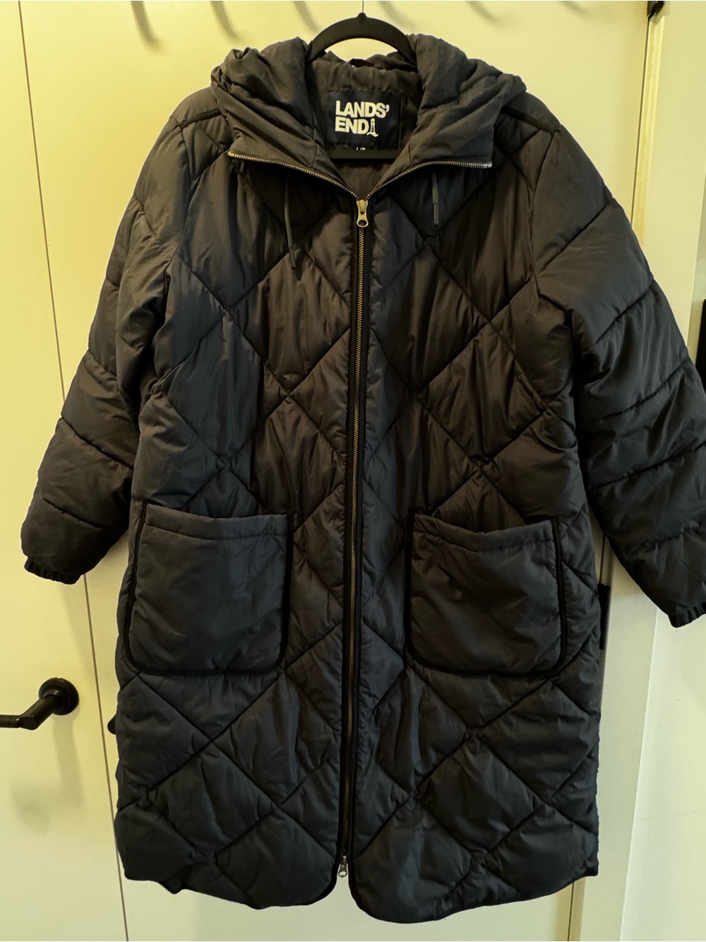 Lands' End Quilted Long Puffer Coat